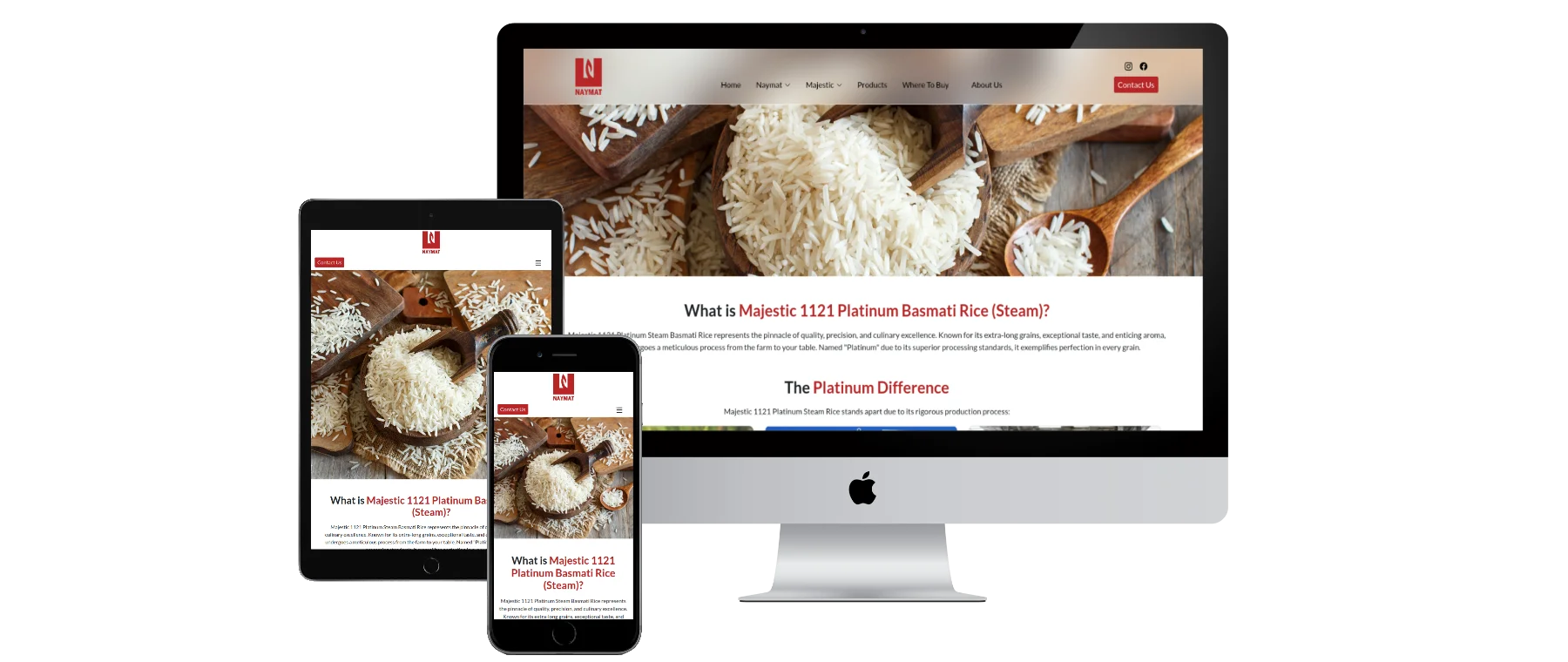 Naymat Rice - Corporate Rice Brand screenshot