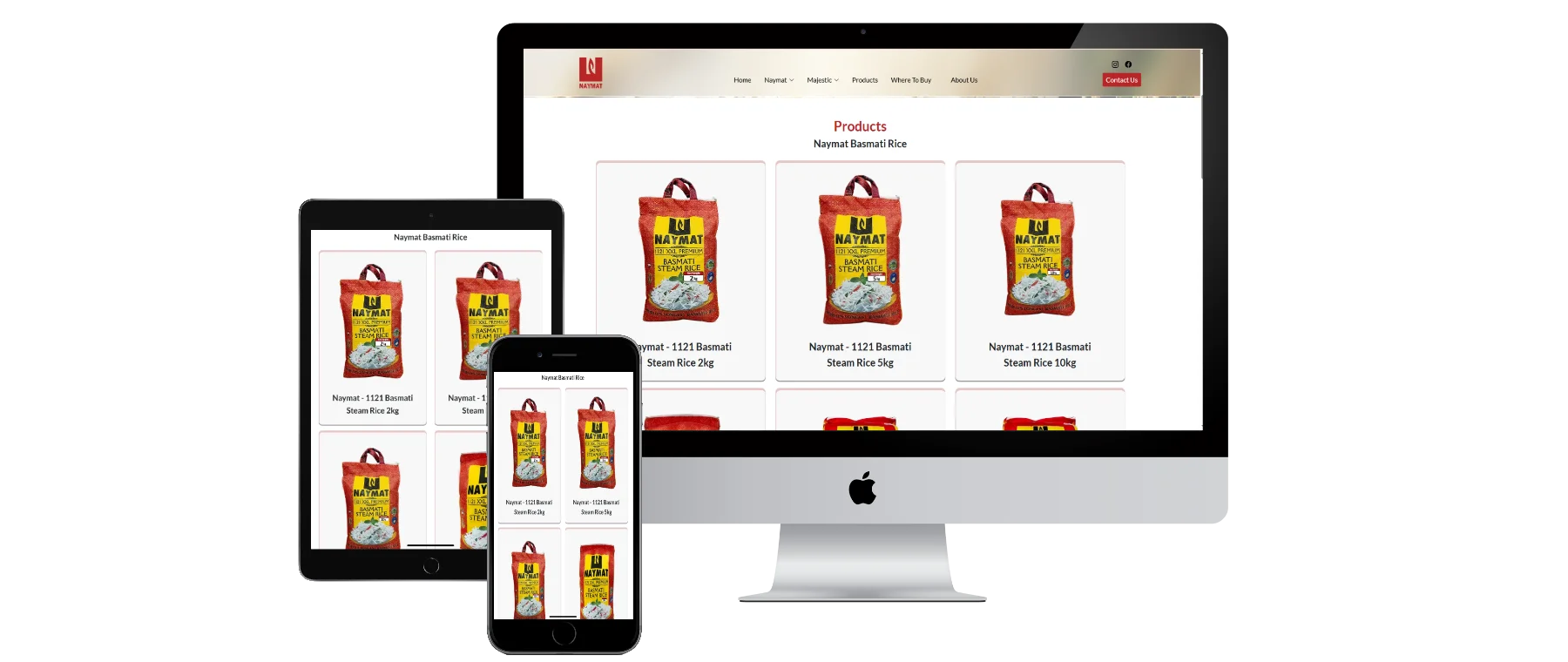 Naymat Rice - Corporate Rice Brand screenshot
