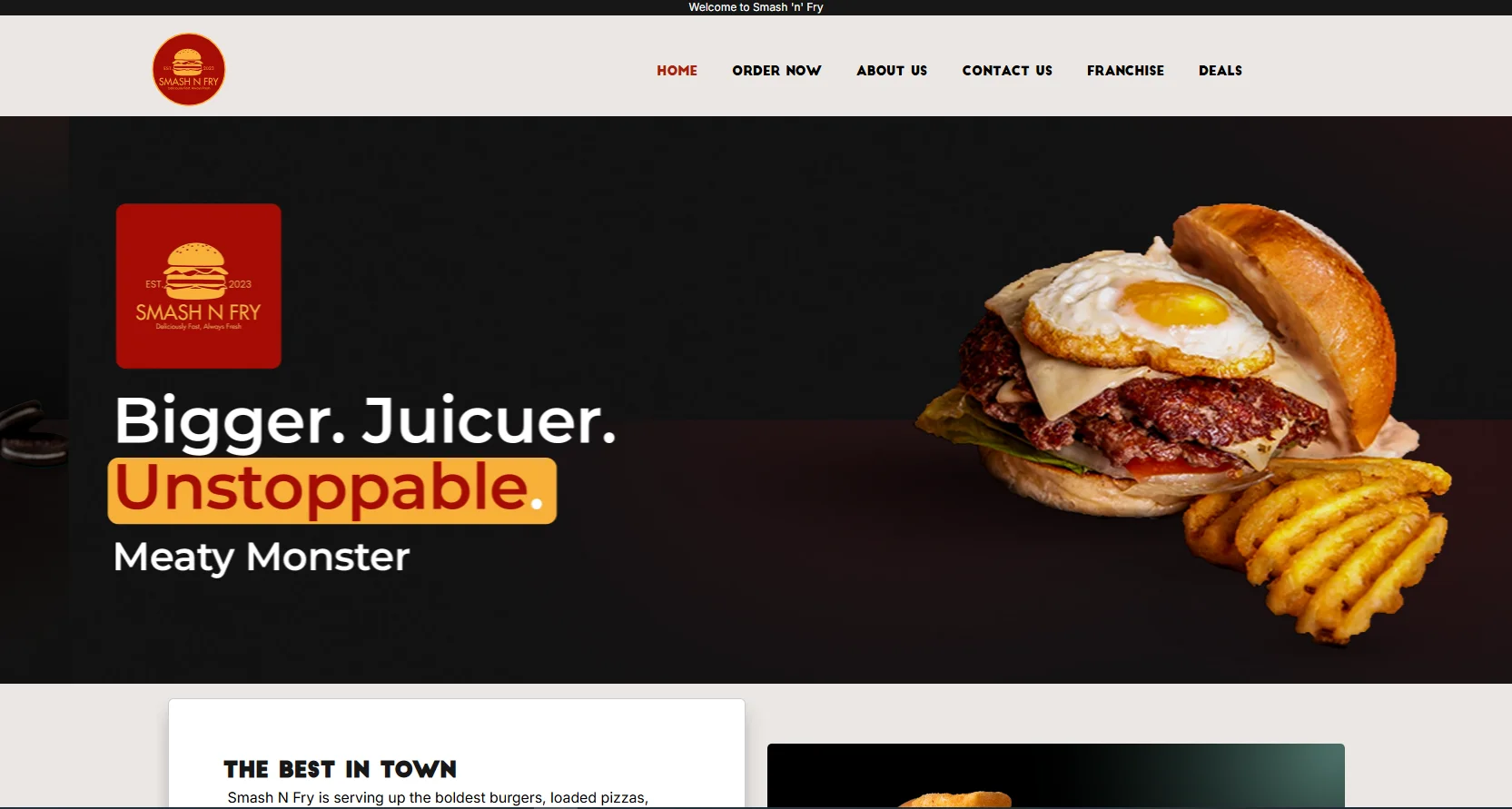 Smash N Fry – Online Food Ordering