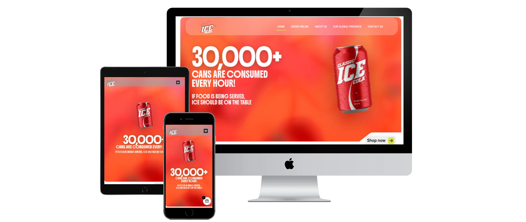 ICE Drinks – Beverage E-Commerce screenshot