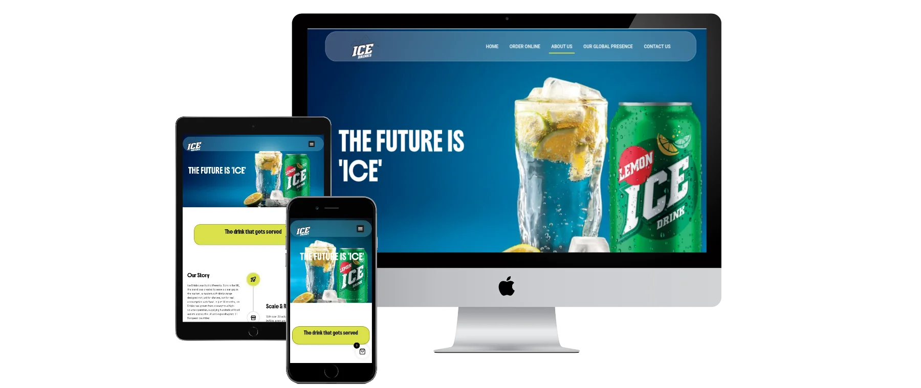 ICE Drinks – Beverage E-Commerce screenshot